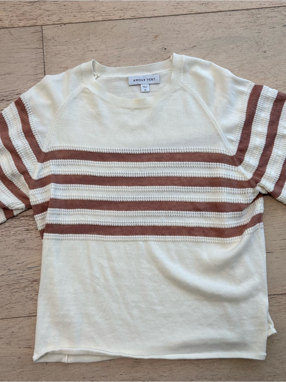 Amour Vert striped knit top